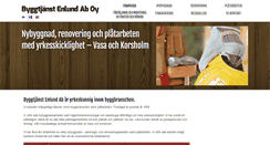 Desktop Screenshot of byggtjanstenlund.fi